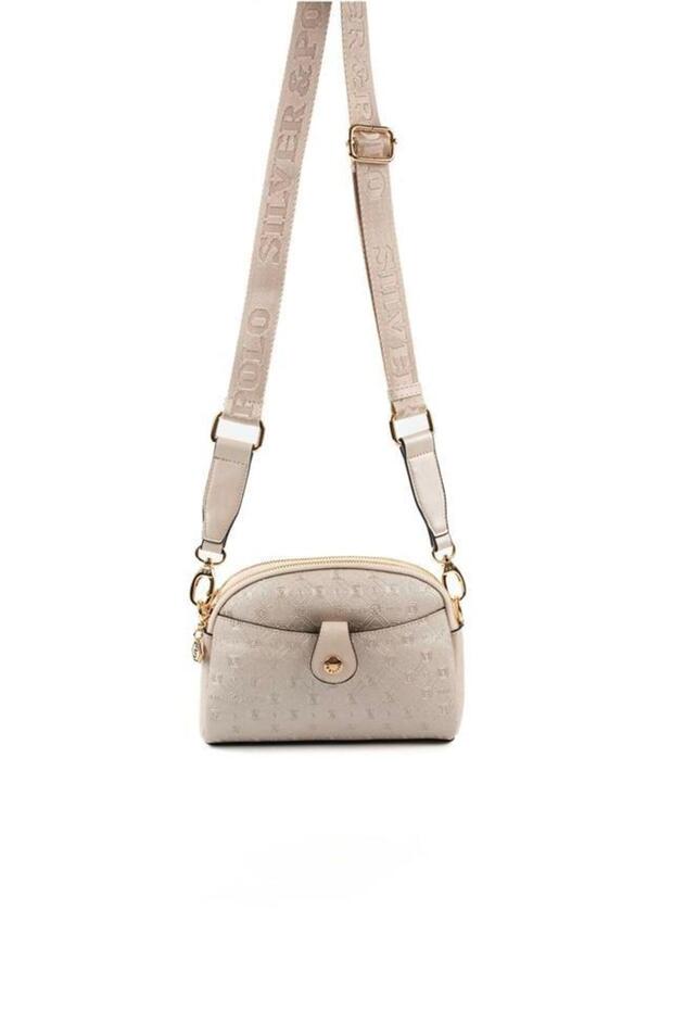 Beige - S.Bej Logo Women's Crossbody Bag Sp1144