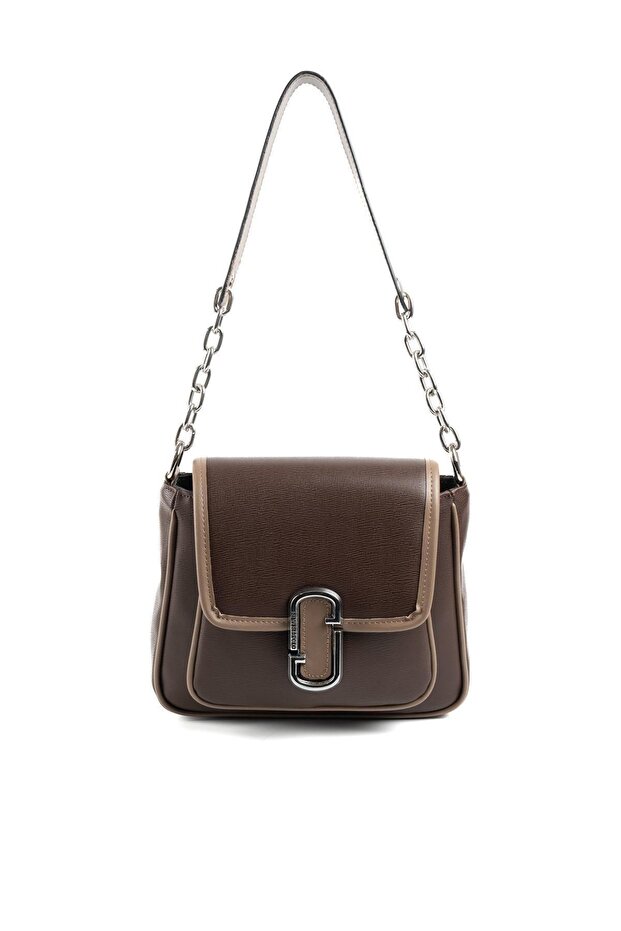 Brown - Mink Plain Women's Shoulder Bag Sp1147