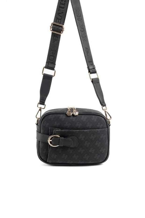 Black - Black Monogram Women's Crossbody Bag Sp1256