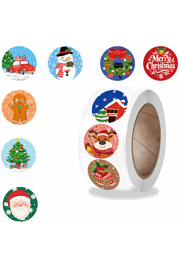 500PCS 500PCS Christmas Cartoon Roll Sticker Scrapbooking Laptop Skateboard Suitcase Phone Skateboar