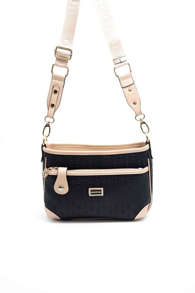 Black - Women's Crossbody Bag with S.Nut Logo Sp1160