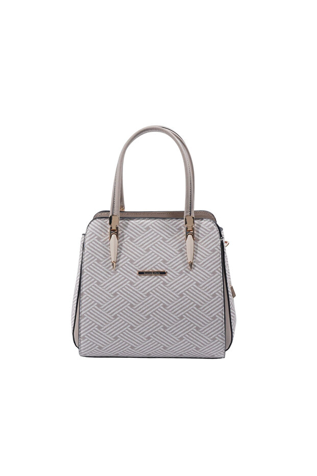 Beige - Sand Knitted Women's Handbag Sp1136