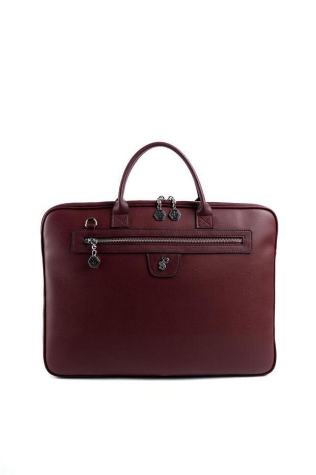 Burgundy - Burgundy Plain Women's Laptop and Briefcase Bag Sp1175