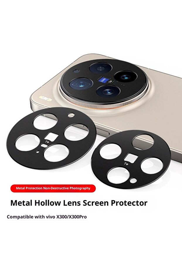 for vivo X300 Pro black Aluminum Metal Rear Camera Lens Protector for vivo X300 Pro Lens Cover Scree