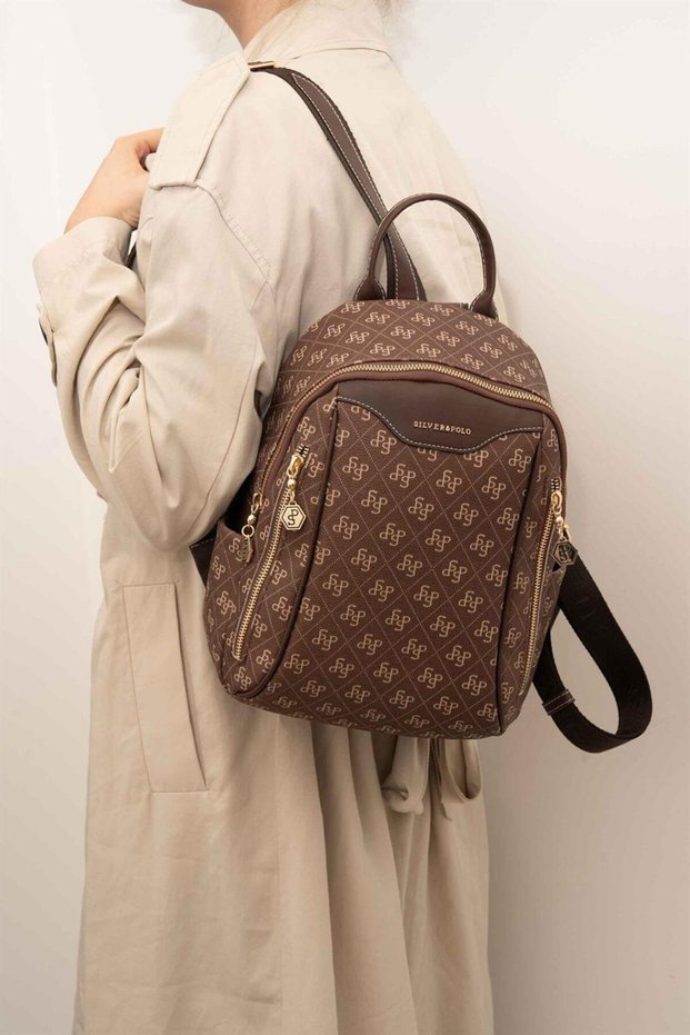 Rucsac de damă maro Sp906