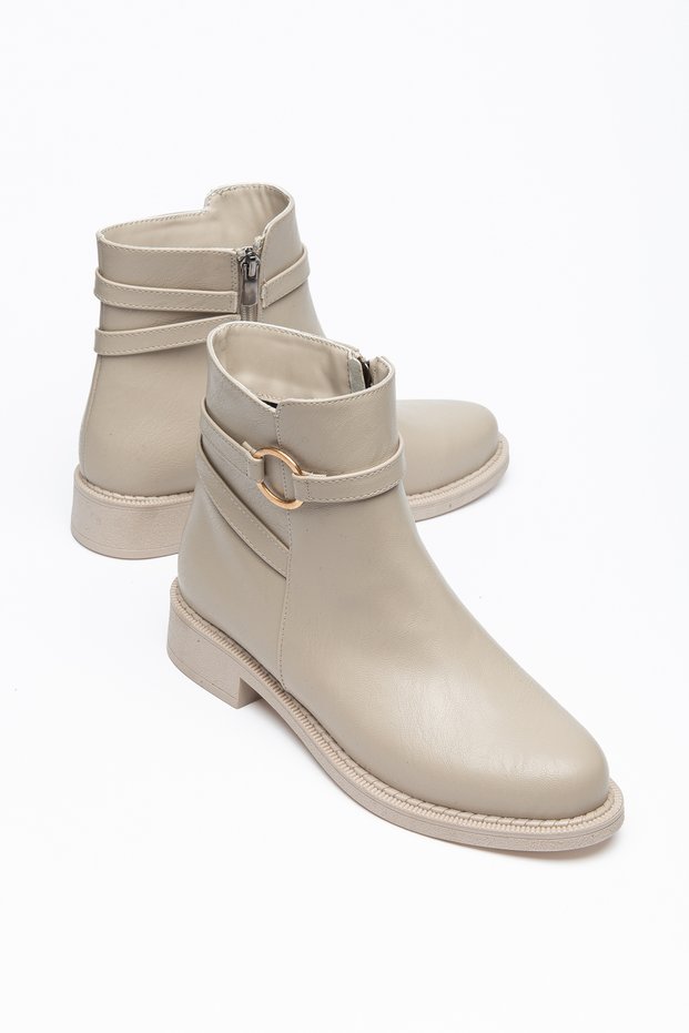 Comfortable Everyday Boots with Side Ring and Piping Details