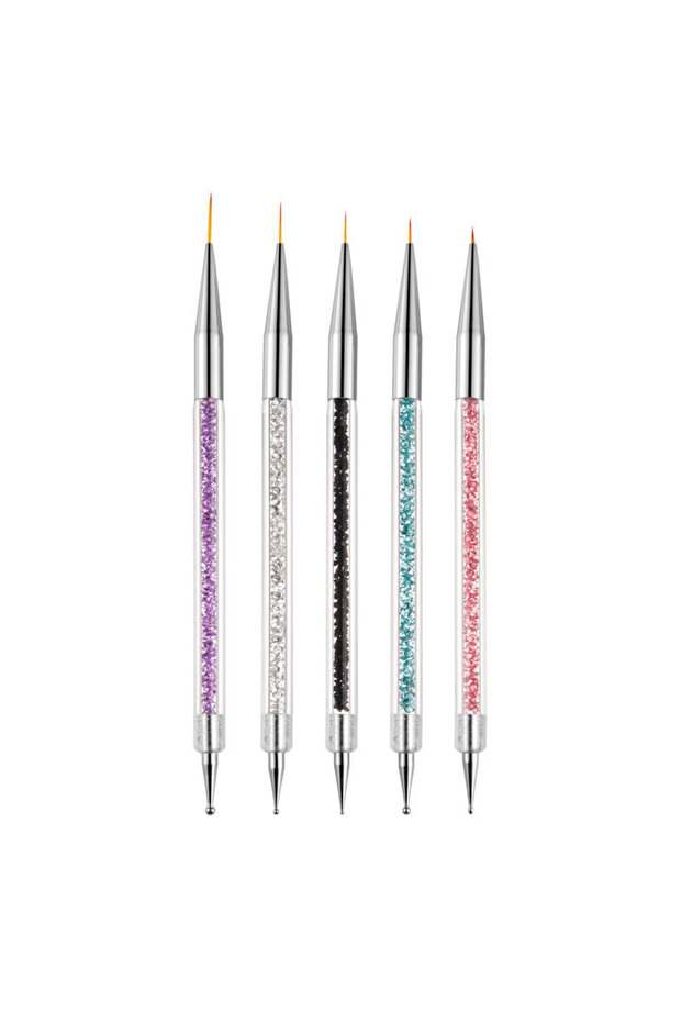 A SET LULAA 5Pcs Stripe Liner Brush Nail Brush Nail Painting Pen Dotting Tool Nail Art Accesories Rh
