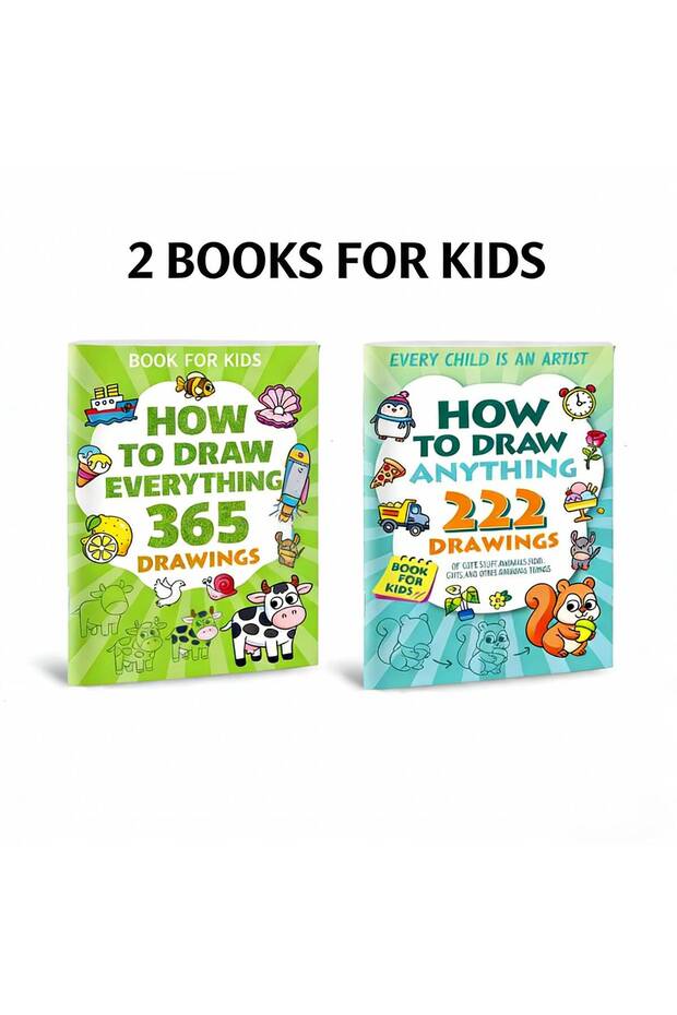 2 Books 2 Books Teach Children How to Draw Everything 365/222 Drawings Are Children's Drawing Study