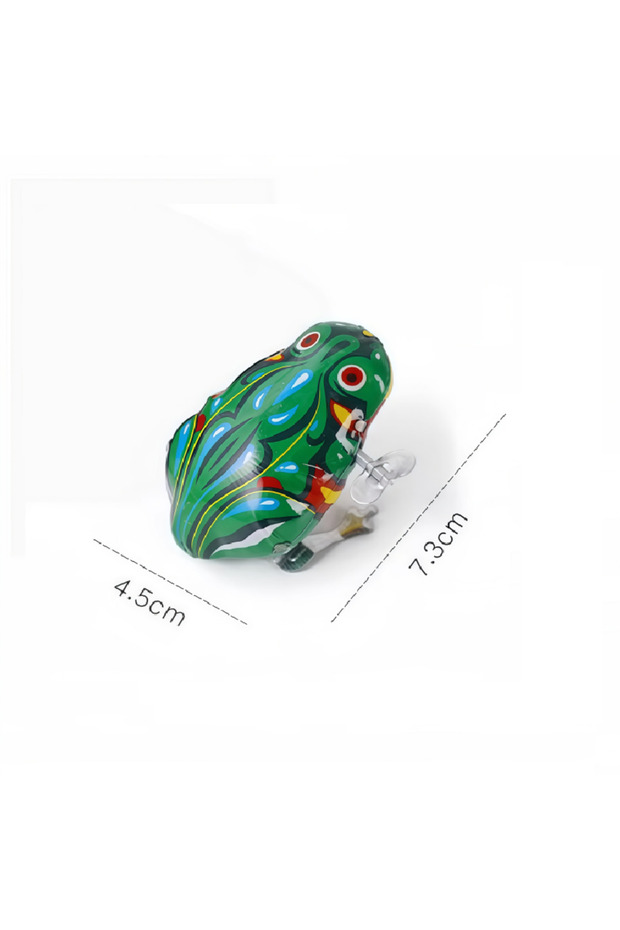 1Pcs Classic Tin Clockwork Toy Jumping Frog Children's Vintage Toy Boy Education Baby Classic Toy Wi