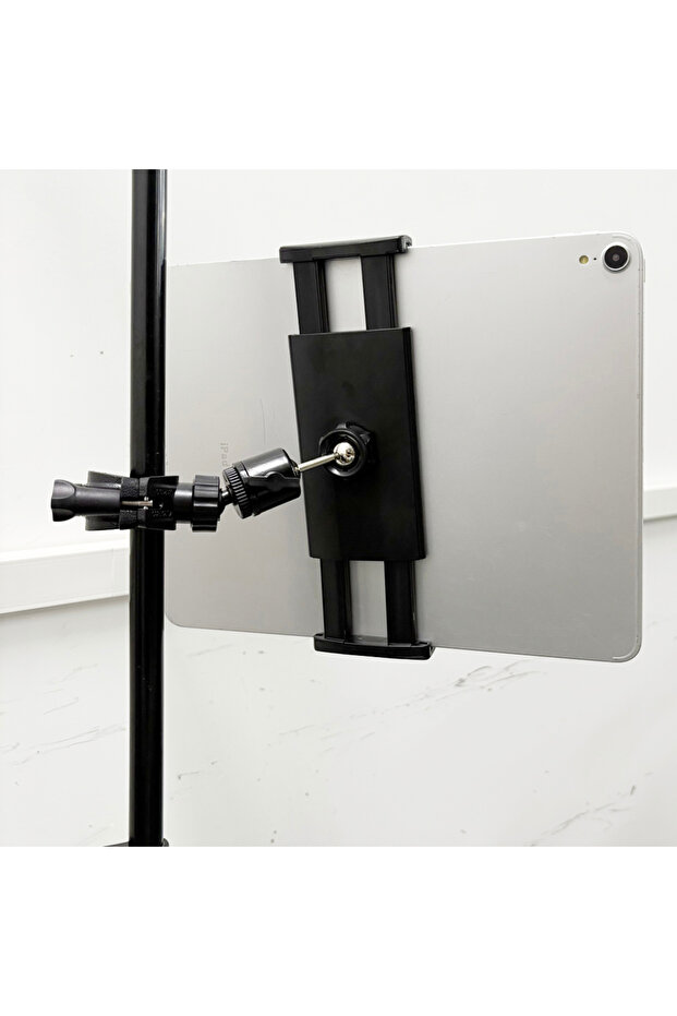 M3 4.7-13.5" Tablet and Smartphones holder for Microphone Stand with 360-Degree Rotable Swivel Mount