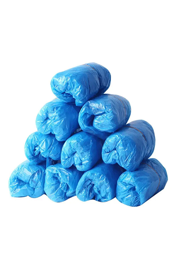 100 pieces of blue Disposable Shoe Covers Hygienic Non-Slip Boot Covers for Home Hospital Constructi