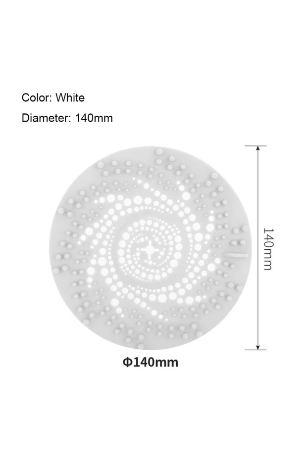 White 1Pcs Silicone Drain Strainer Household Shower Floor Filter Sink Strainers Hair Catcher For Kit