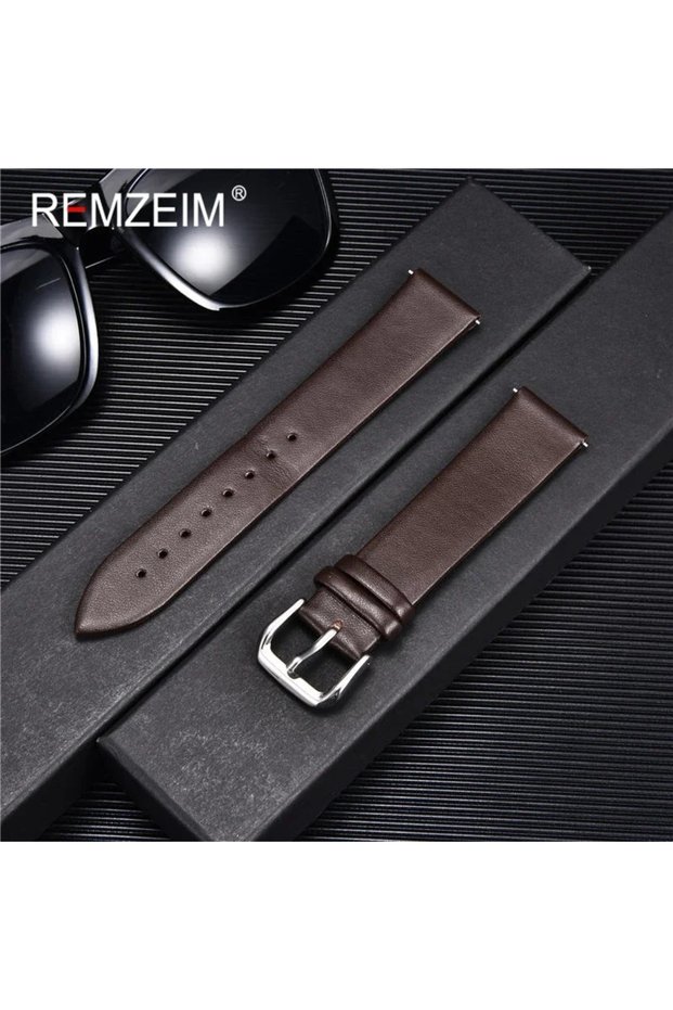 22mm Dark Brown Leather Soft Watchband 12mm 14mm 16mm 18mm 20mm 22mm Wrist Watch Strap High Quality