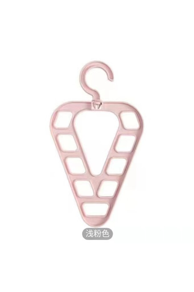 coat hanger-pink Triangle Multifunctional Clothing Rack, Balcony Rotatable Nine Hole Clothing Storag
