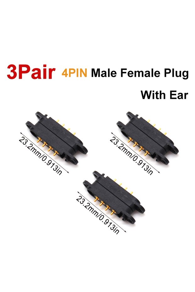 3Pair 4PIN YSIDO 1/3/5Pair DC Magnetic Male Female Connector 2 3 4 5 6 7 8Pin W/Ears Magnetic Pogo P
