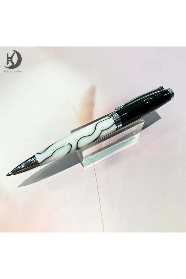 Blue black Pearl White Elegant Acrylic Executive Metal Ballpoint Pen with Luxury and High End Writin