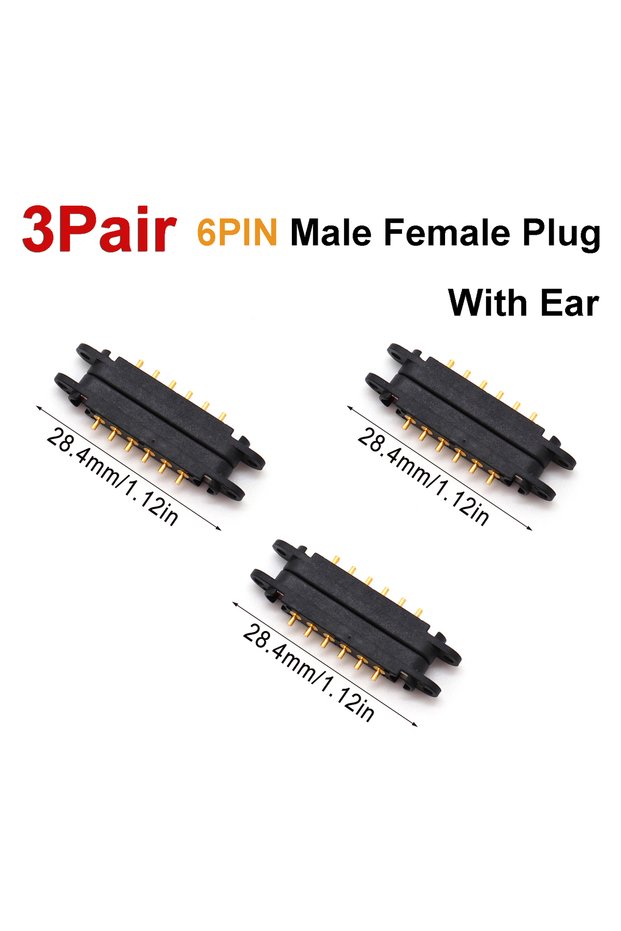 3Pair 6PIN YSIDO 1/3/5Pair DC Magnetic Male Female Connector 2 3 4 5 6 7 8Pin W/Ears Magnetic Pogo P