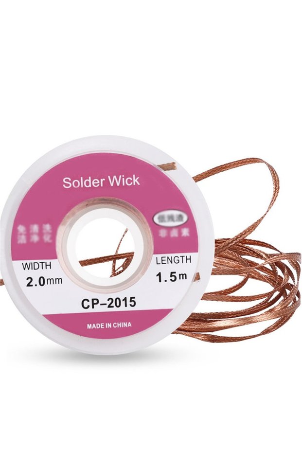 2.0mmx1.5m 1mm-2.5mm-3.5mm 1.5M Desoldering Braid Solder Remover Wick Wire Welding Tin Sucker Cable