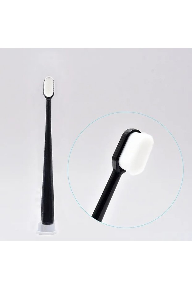 PT-black 1pc Adult Toothbrush Ultra Soft-bristled Toothbrush Nano Toothbrush for Sensitive Gums Extr