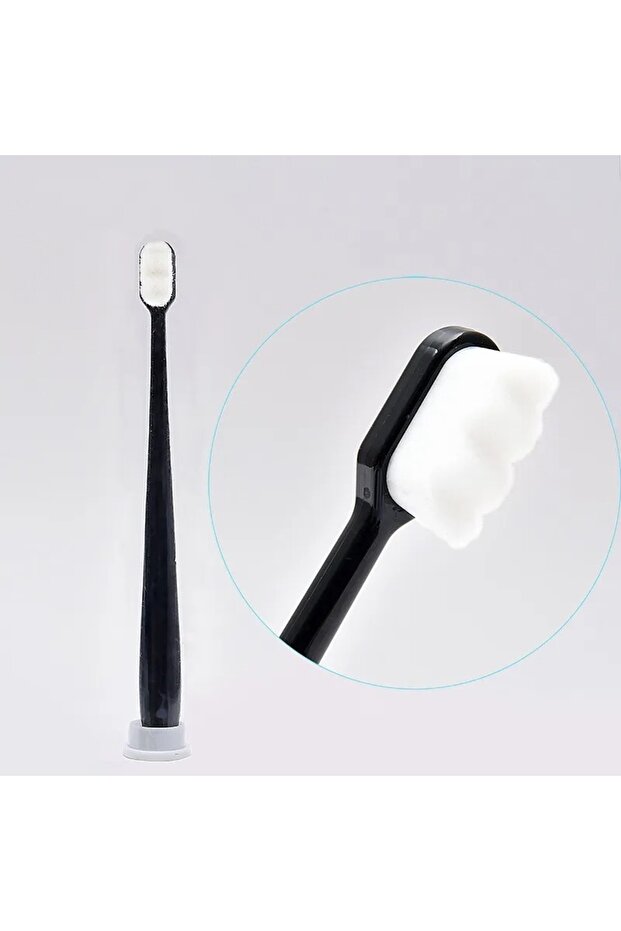 BL-black 1pc Adult Toothbrush Ultra Soft-bristled Toothbrush Nano Toothbrush for Sensitive Gums Extr
