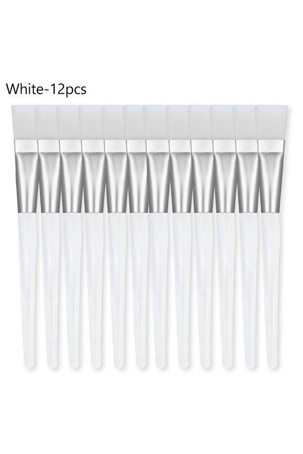 12pcs-Transparent Facial Mask Brushes Soft bristle Transparent Crystal Rod Face Applicator Brush DIY