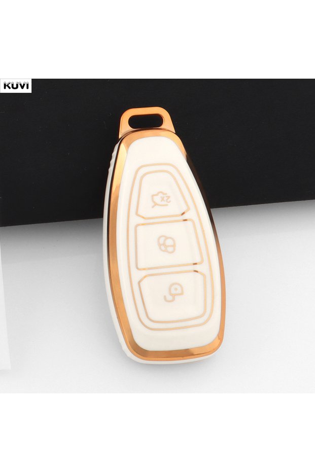 White NEW TPU Car Remote Smart Key Case Cover Shell For Ford Fiesta Focus 3 4 Mondeo Ecosport Kuga F