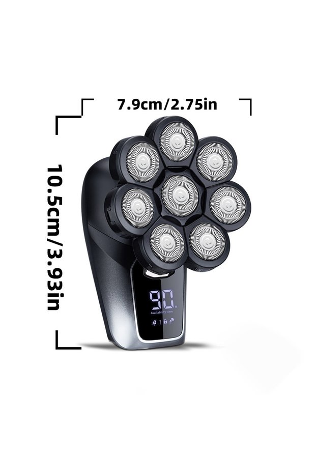 single 6-In-1 Electric Head Shaver for Bald Men 7 Blades Floating Razor Hair Trimmer USB Recharge LE