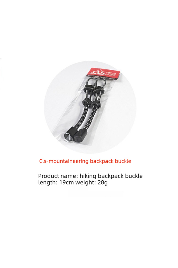 black 2pcs Backpack Walking Stick Holder Trekking Hiking Pole Fixing Tie Cord Rope Outdoor Sports Sm