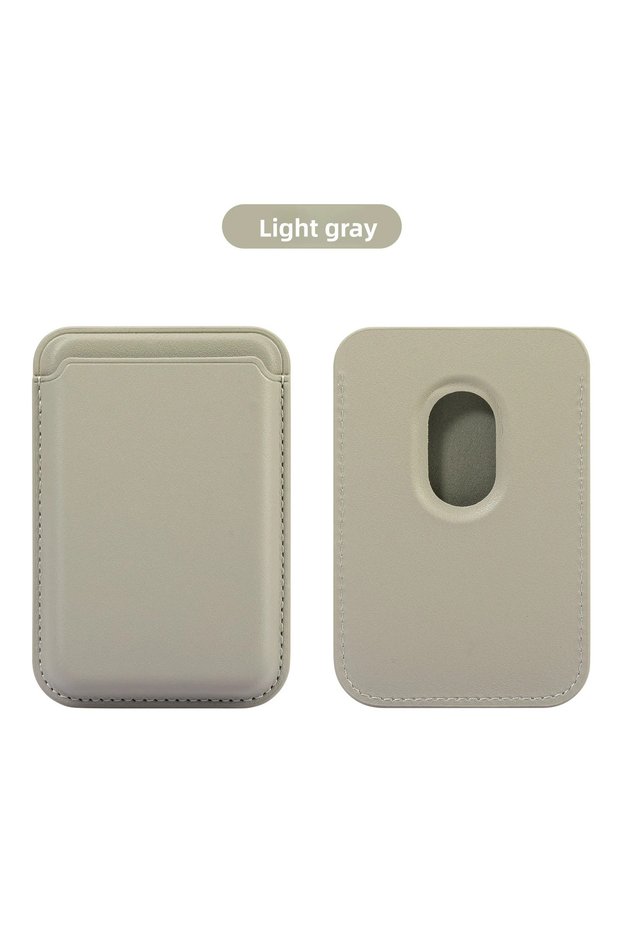 7 light gray Card Holder Wallet Leather Case for IPhone 13 14 15 16 17 Pro Max Plus Strong Magnetic