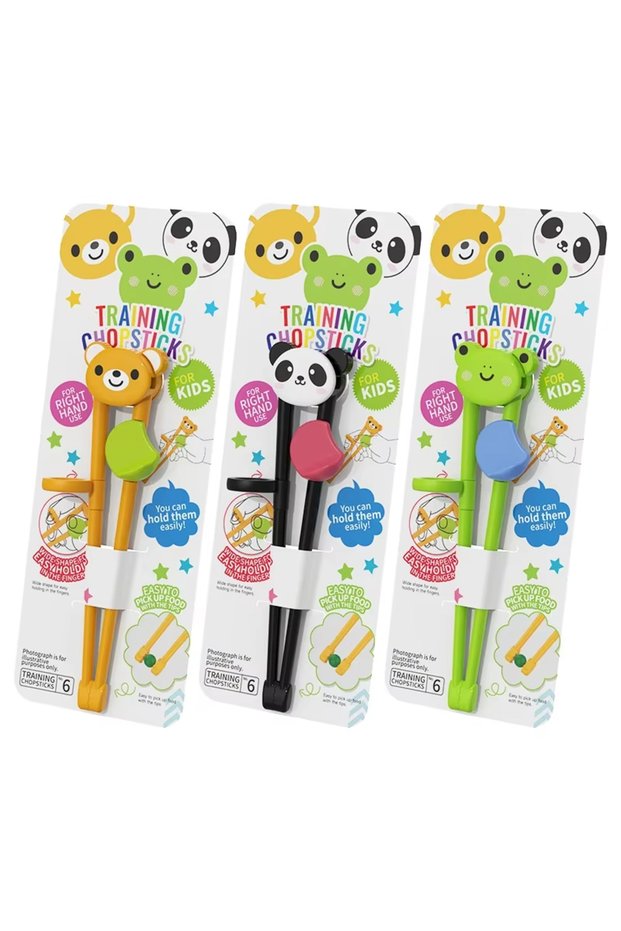 3Pcs 3Pcs Cute Animal Learning Chopsticks for Children Cartoon Elementary Chopsticks Food Grade Trai