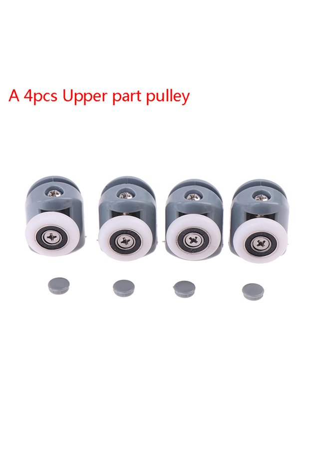 A 4pcs Shower Rooms Cabins Pulley Shower Room Roller Runners Wheels Pulleys New