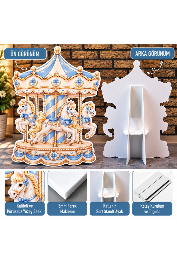 Mavi Soft Temalı Atlı KARINCA 50CM