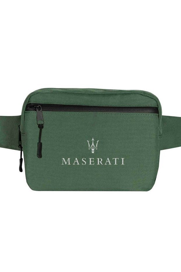 Maserati Logo Waist Bag Green Color