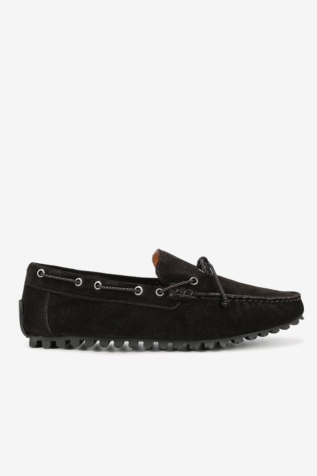 Lfr-F0002 Suet Merdane Shoes Black