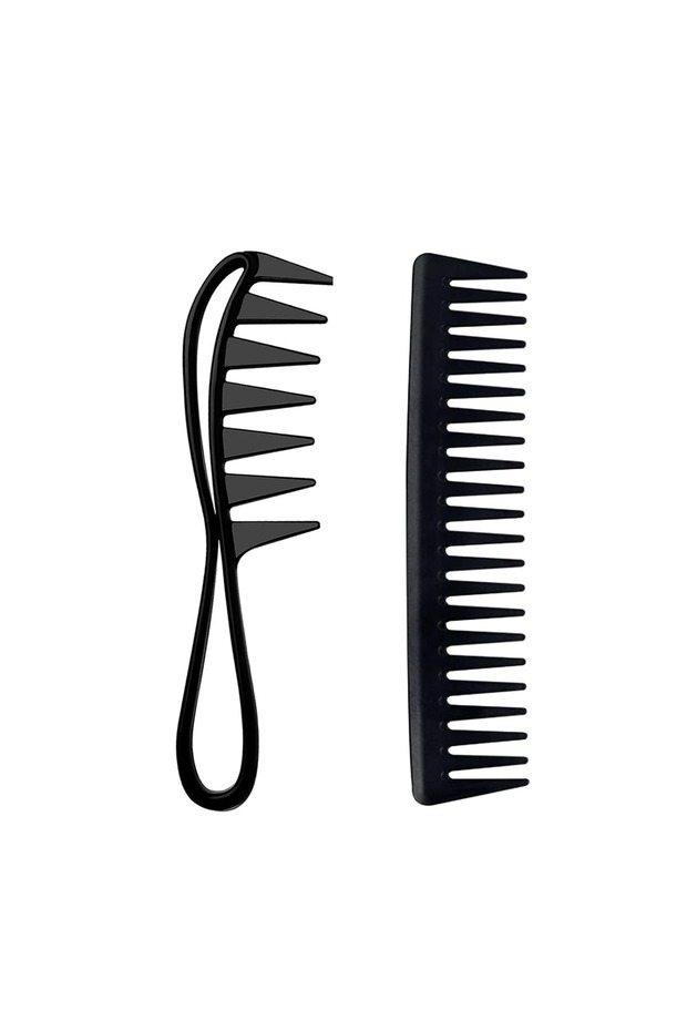 Hei-DaMCS DuoCKCS 2-Piece Wide Toothed Comb Set, Anti-Static, Suitable for Hair and Curly Hair Care,