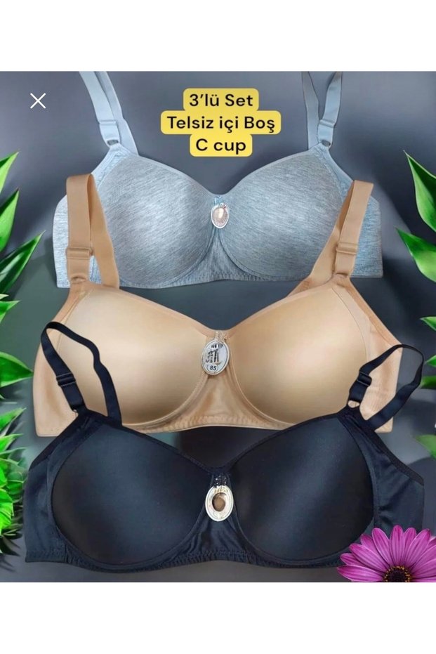3-Color Unfilled Hollow Wire-Free Plus-Size Bra - Mother's Bra