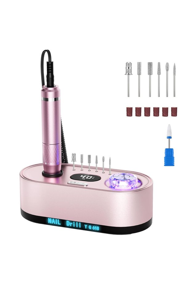 EU YG-618-GD Electric Nail Drill Professional 40000RPM Electric Nail File Kit Efile Nail Drill Machi