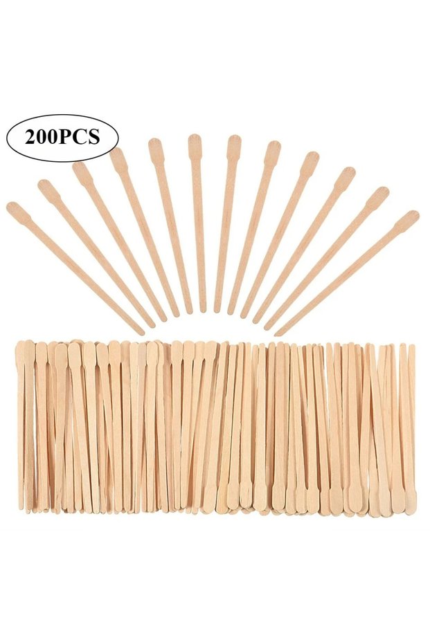200pcs TypeA 200/100PCS Wooden Hair Removal Stick Face Wax Sticks Depilation Spatula Body Eyebrow Ap