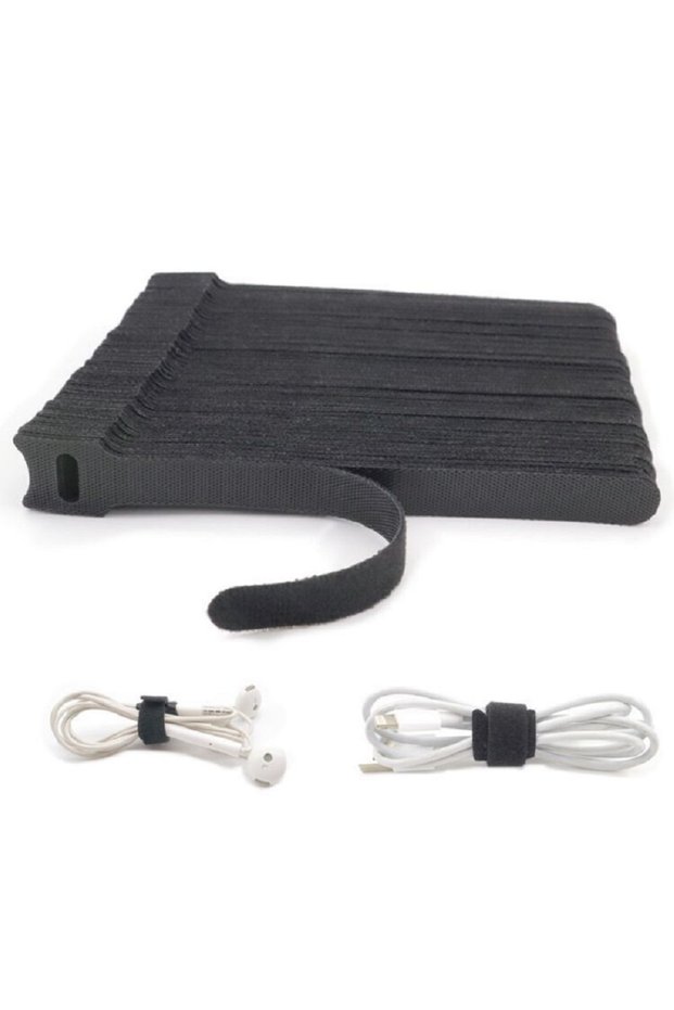 100PCS Black 10/50/100pcs Cable Organizer Cable Management Cable Winder Tape Protector for Wire Ties