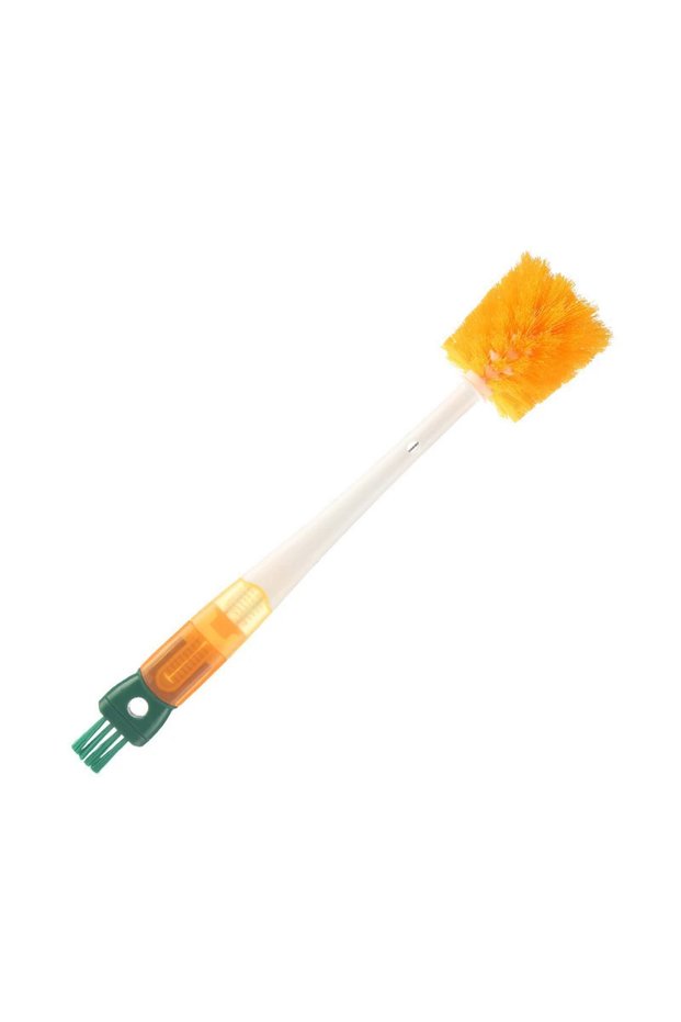 Orange 5 In 1 Cleaning Brush Cup Bottle Gap Cleaner Brush Cup Crevice Cleaning Water Bottles Baby Bo