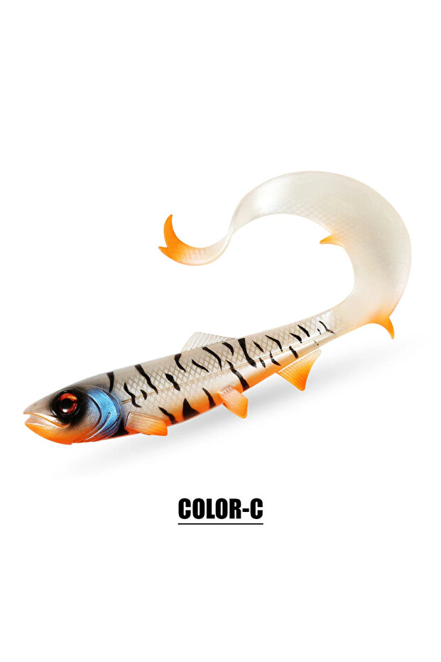 17.5cm Color-C Spinpoler 17.5cm 22cm Firebomb Long Wavy Tail Grub Soft Swimbait Fishing Lure Big Pik