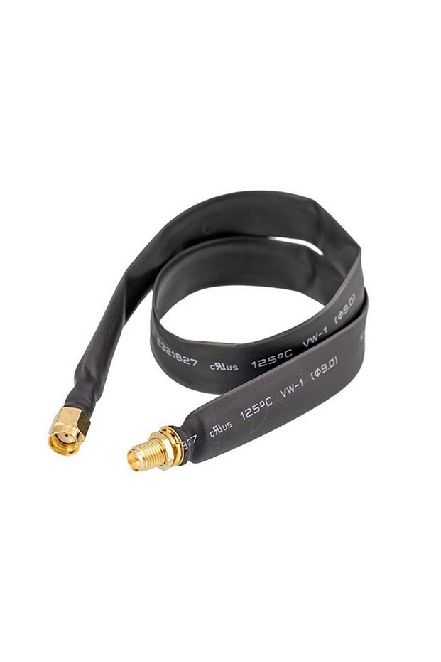 16inch 40CM Flat Window/Door Pass Through RF Coaxial Cable Feed Thru RP-SMA Male TO Female Extension