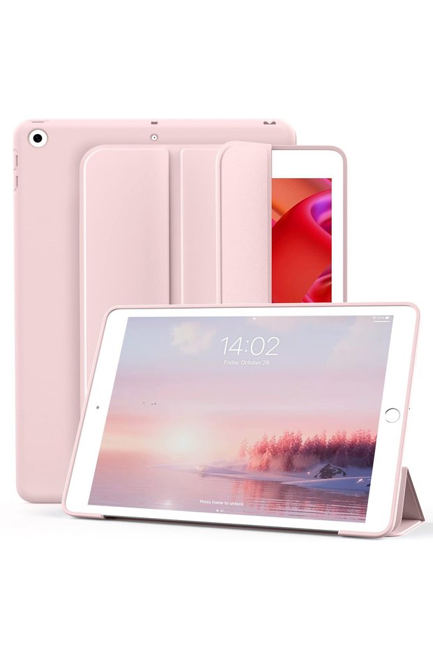 Pink For Apple iPad 10.2 7th 8th 9th Generation Magnetic Flip Smart Cover With Auto Wake & Sleep For