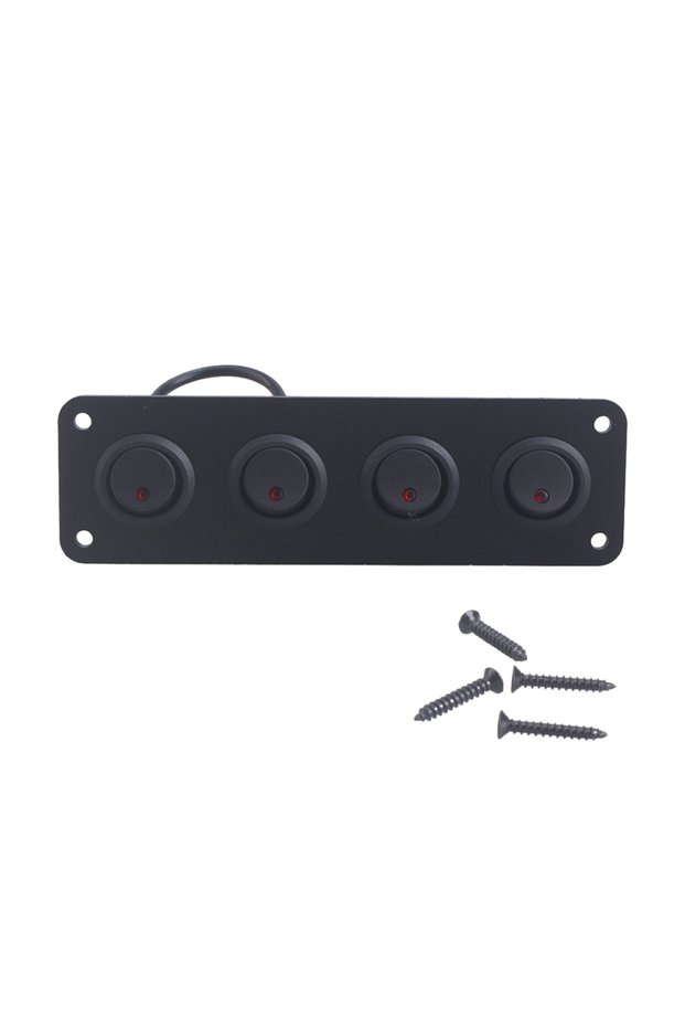 red 4 button 12V 1-5 Gang Universal Toggle Switch Panel USB Car Boat Marine RV Truck Blue LED Stylin