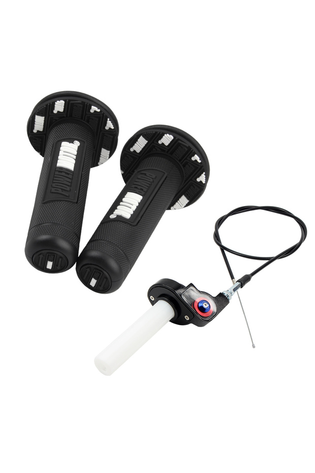 Black Motorcycle Quick Twist Throttle Settle Grips 22mm Handle Grips Throttle Cable for Honda Yamaha
