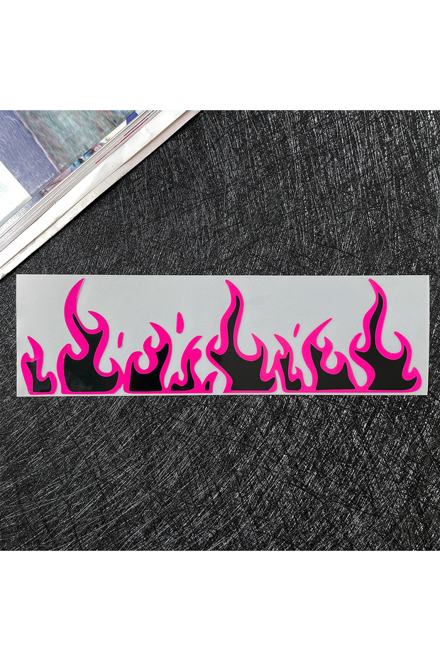 Black Flame Flame Motorcycle Stickers Bike Car Helmets Fuel Tank Reflective Waterproof Vinyl Decal A