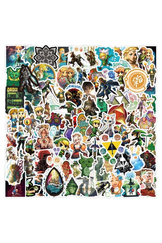 Bandai QT-178 120pcs GameThe Legend of Zelda Cartoon Graffiti Stickers Decals Suitcase Laptop Comp