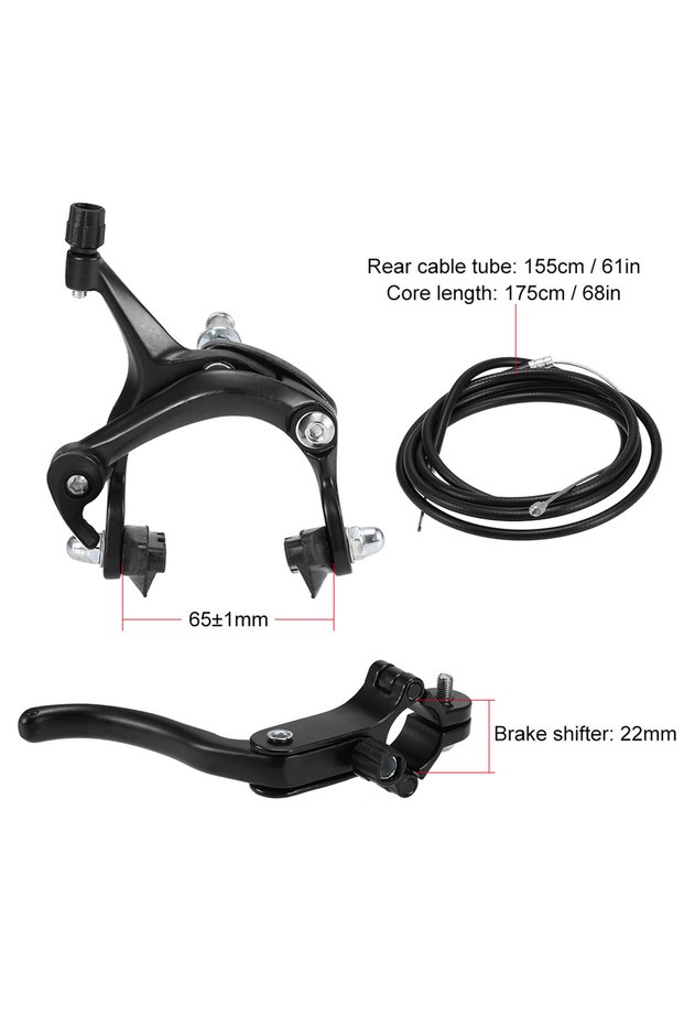 Black Rear Brake Front / Rear Fixie Bike Brake Kit Road Bike Cruiser Brake Set Bike Caliper Brake Ki