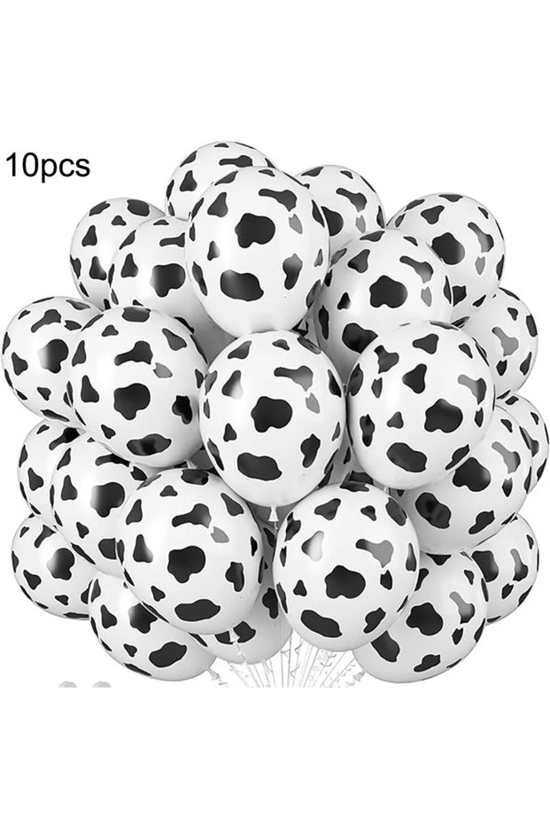 12INCH 10pcs 10/20Pcs 12inch Milk Cows Print Latex Balloons Kids Birthday Party Decoration Animal Ba