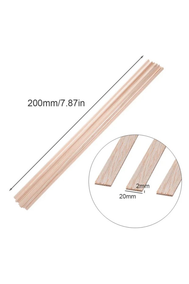 2x20x200mm 20pcs 20-50pcs Balsa Stick Balsa Wood Model Building Carving Craft Square Cudgel for DIY